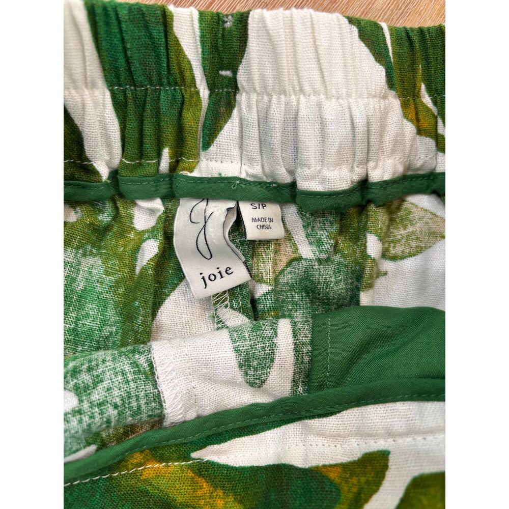 Joie Tropical Print Linen Shorts with Tassles Size Small - Picture 4 of 9